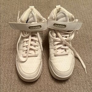 Adidas Kids White Strap Sneakers